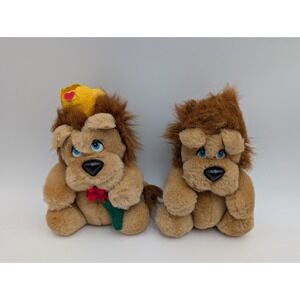 Applause Lion Lionheart Plush 6 Inch 1988 Lot of 2 Stuffed Animal toy